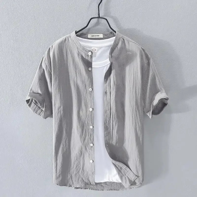 Vintém d'Ouro - Camisa de verão em algodão e linho