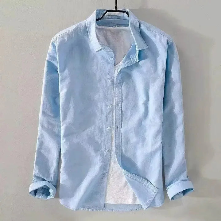 Vintém d'Ouro - Camisa casual de algodão e linho