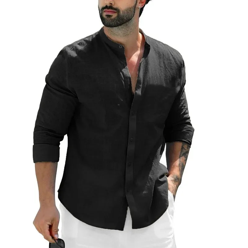Vintém d'Ouro - Camisa casual de linho