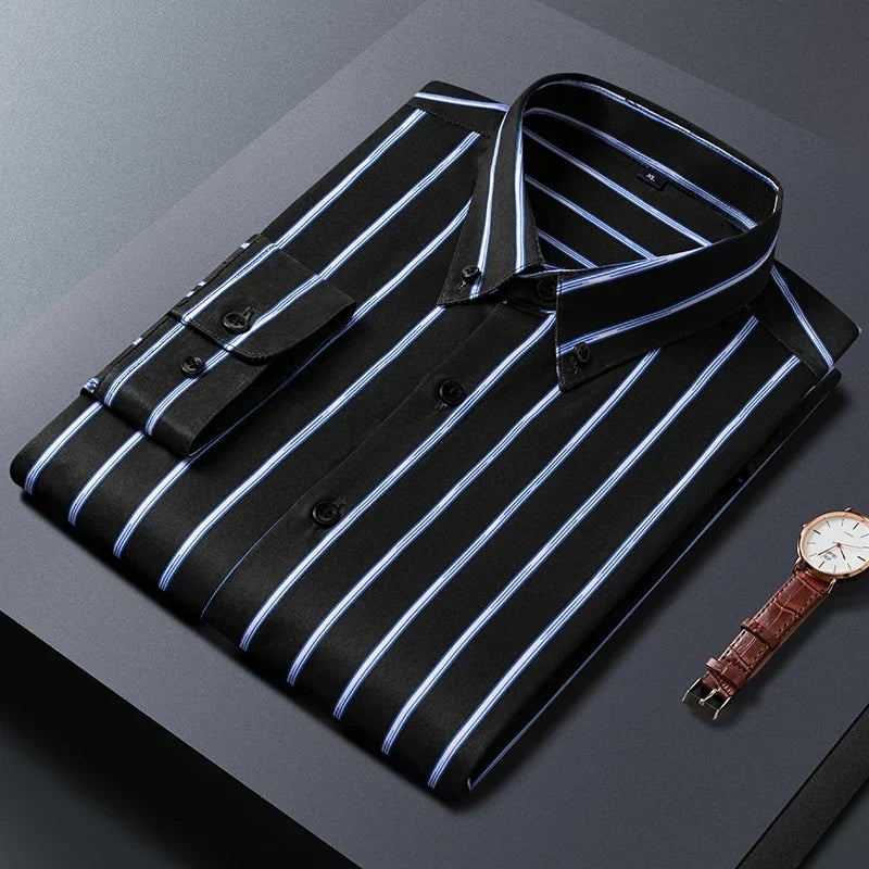 Vintém d'Ouro - Camisa masculina com riscas elegantes