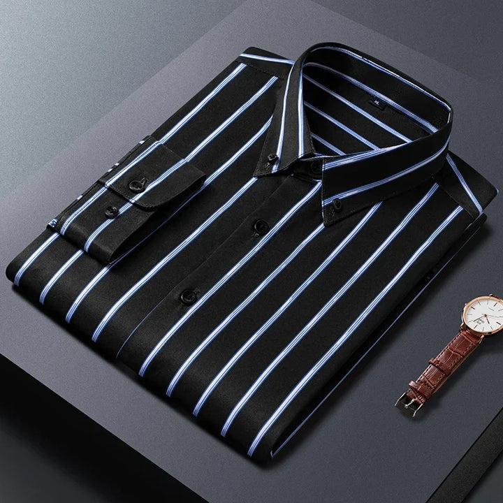Vintém d'Ouro - Camisa masculina com riscas elegantes