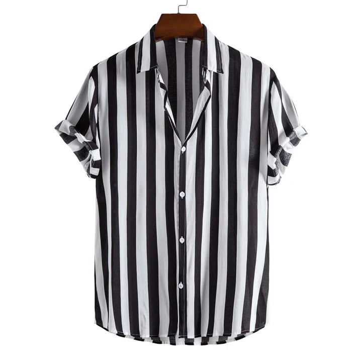 Vintém d'Ouro - Camisa de verão listrada de manga curta