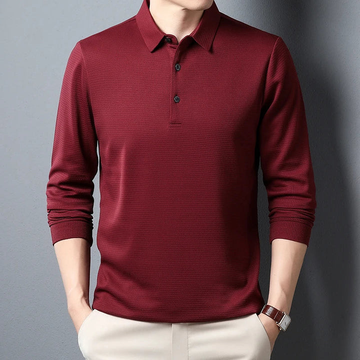 Vintém d'Ouro - Camisa pólo elegante de manga comprida
