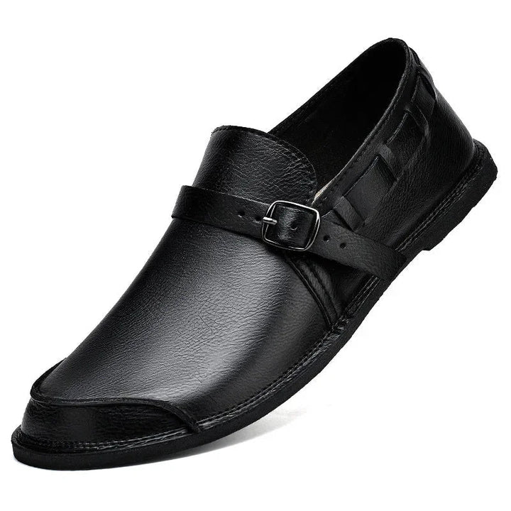 Vintém d'Ouro - Mocassins de couro com fivela