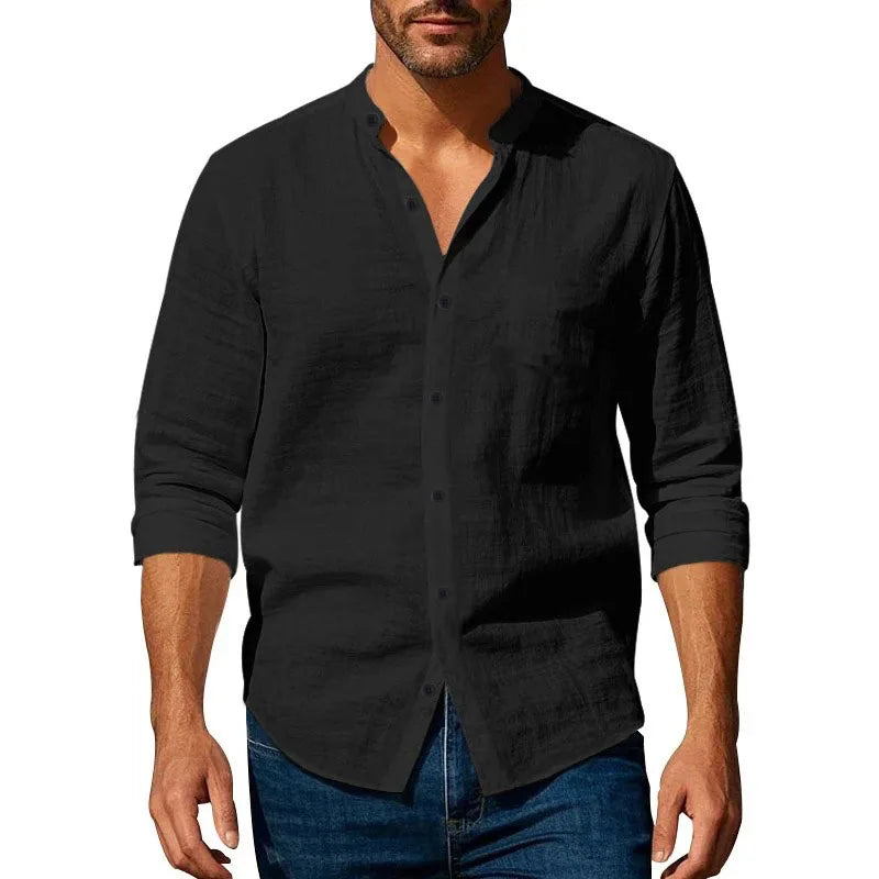 Vintém d'Ouro - Camisa de verão em algodão e linho