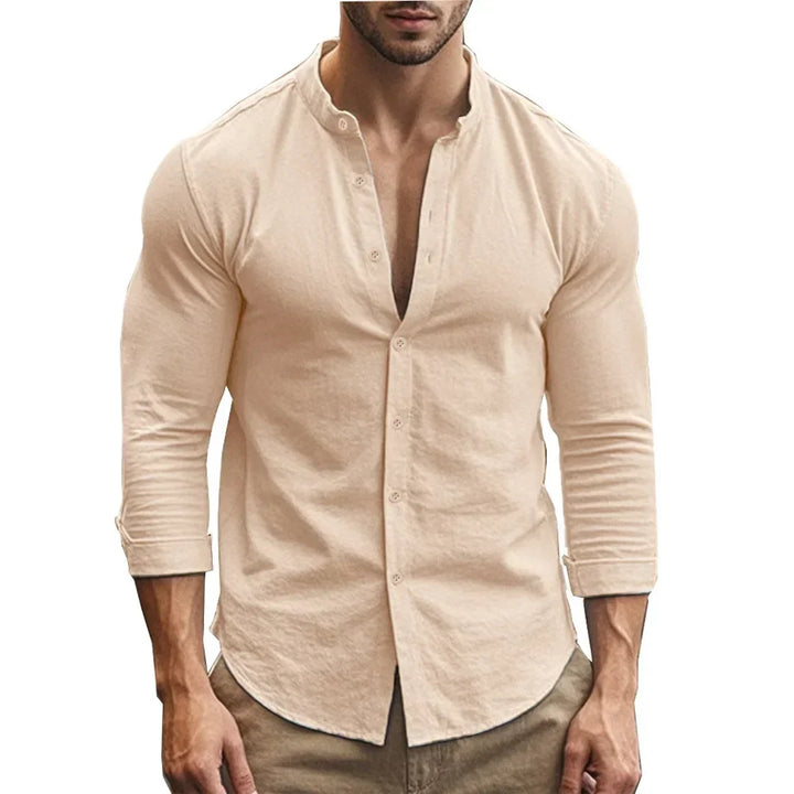 Vintém d'Ouro - Camisa casual de verão em algodão e linho