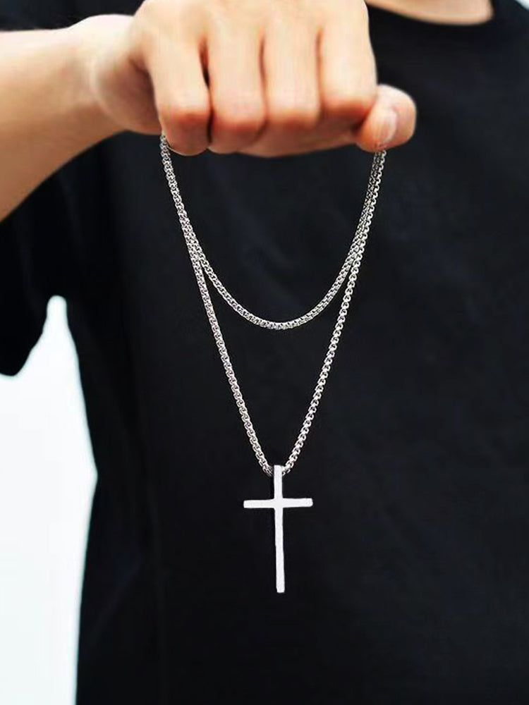 Vintém d'Ouro - Colar Masculino com Pingente de Cruz