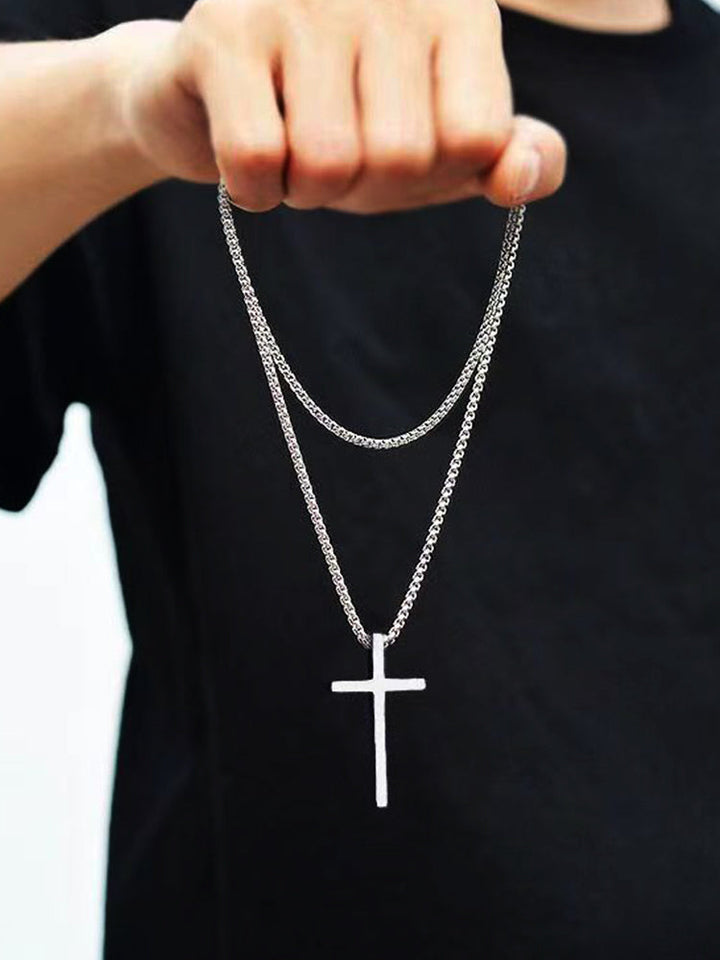 Vintém d'Ouro - Colar Masculino com Pingente de Cruz