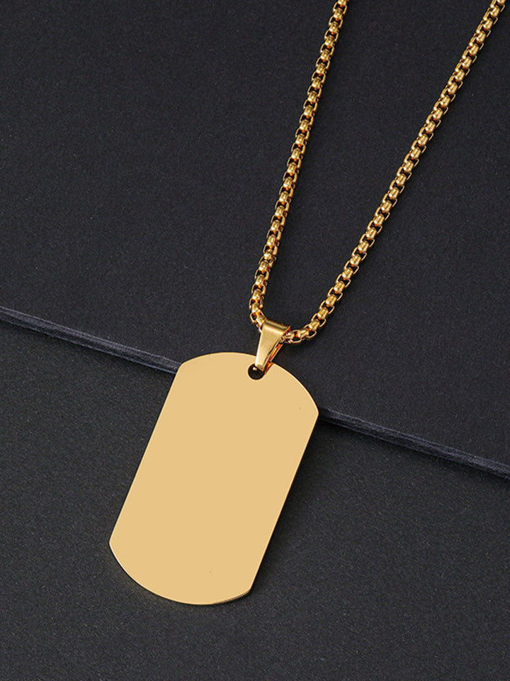 Vintém d'Ouro - Colar Masculino com Pingente Dog Tag
