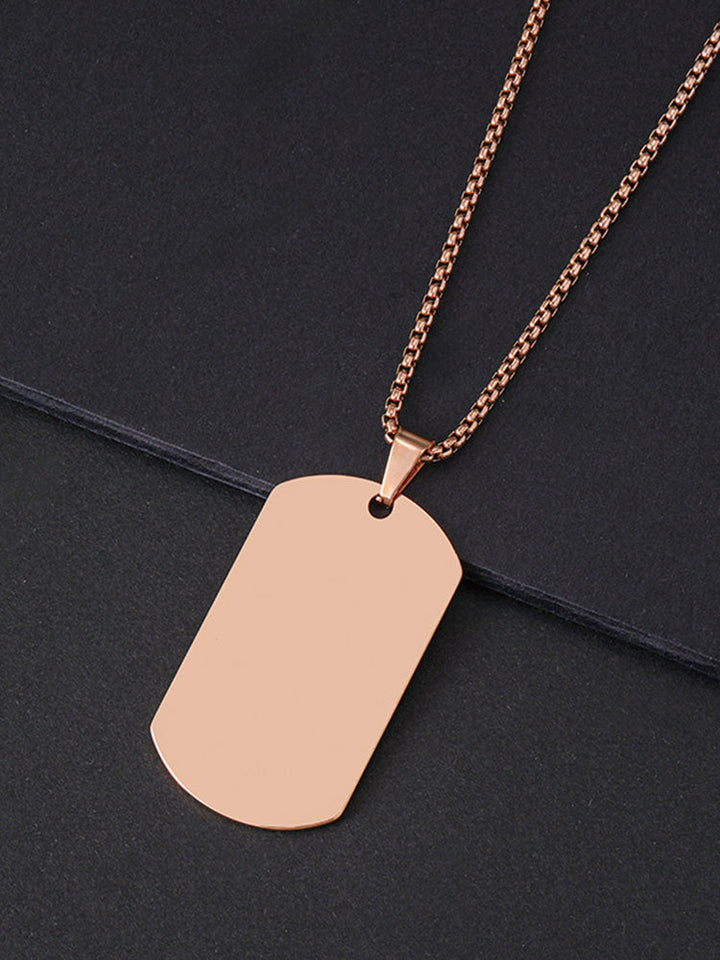 Vintém d'Ouro - Colar Masculino com Pingente Dog Tag