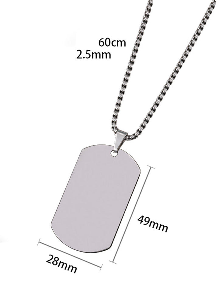 Vintém d'Ouro - Colar Masculino com Pingente Dog Tag
