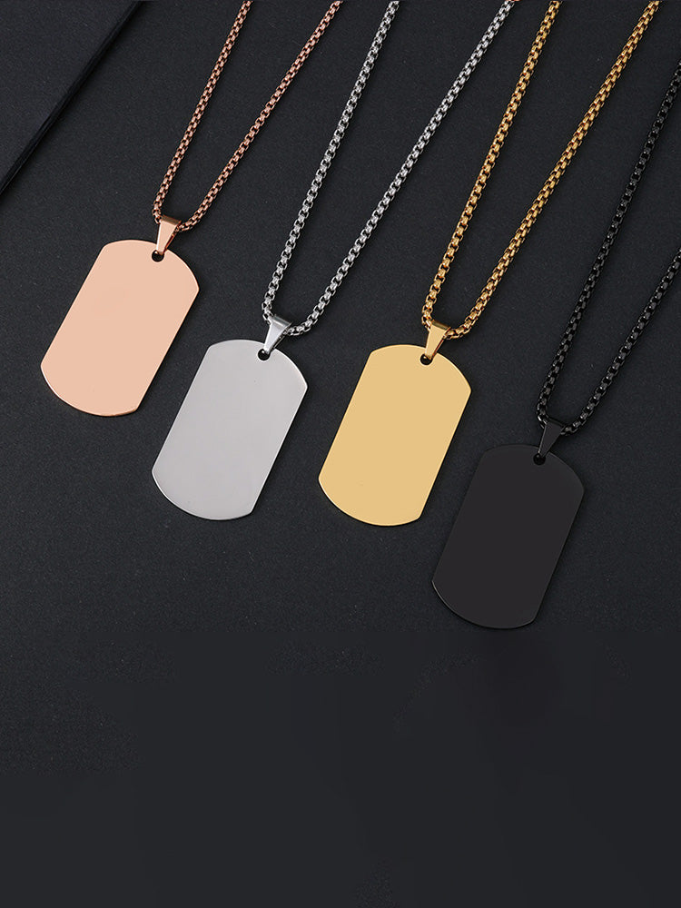 Vintém d'Ouro - Colar Masculino com Pingente Dog Tag