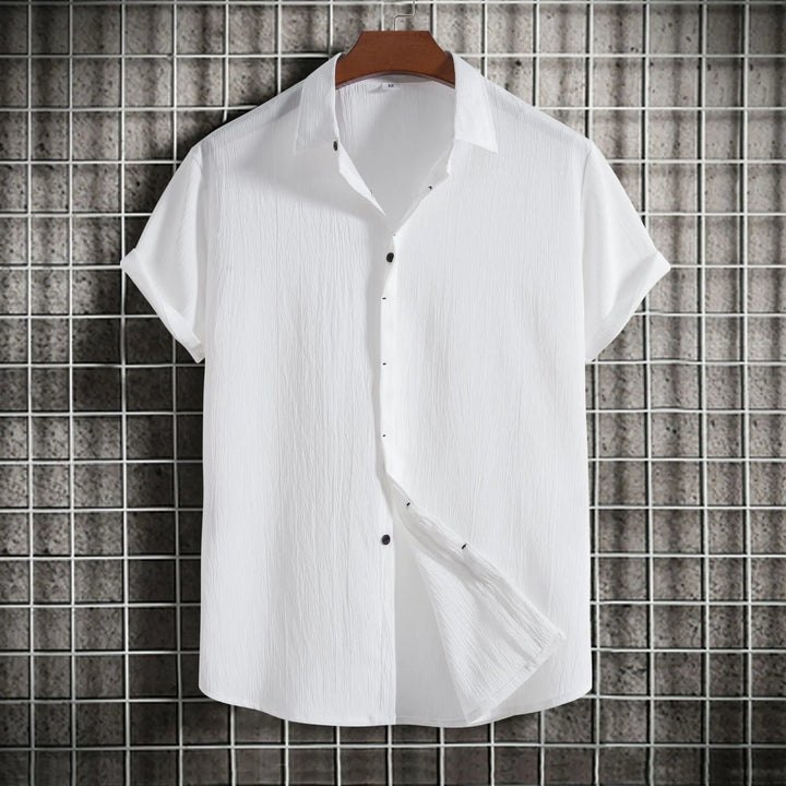 Vintém d'Ouro - Camisa de linho e algodão de manga curta