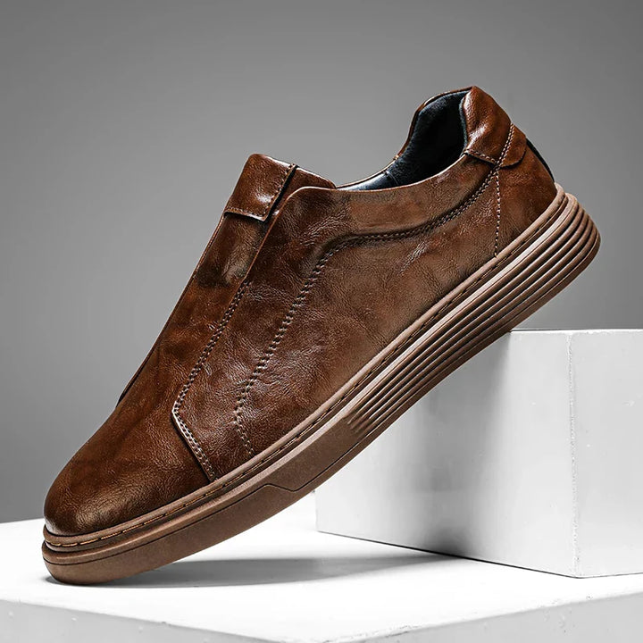 Vintém d'Ouro - Sapatos clássicos de couro slip-on