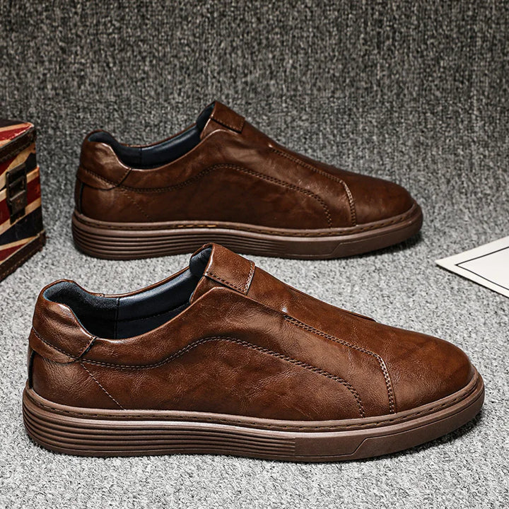 Vintém d'Ouro - Sapatos clássicos de couro slip-on