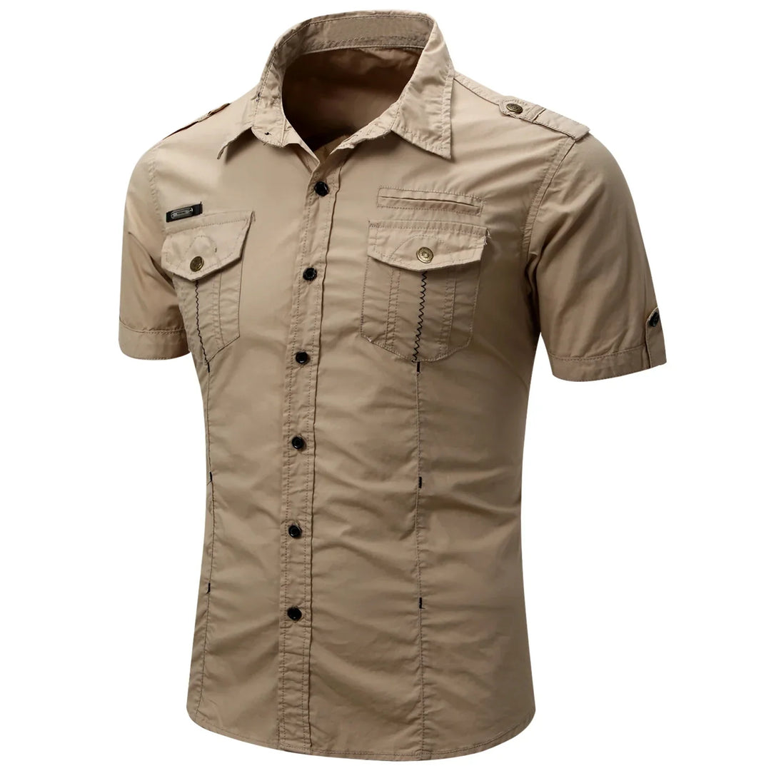 Vintém d'Ouro - Camisa de manga curta em algodão Cargo
