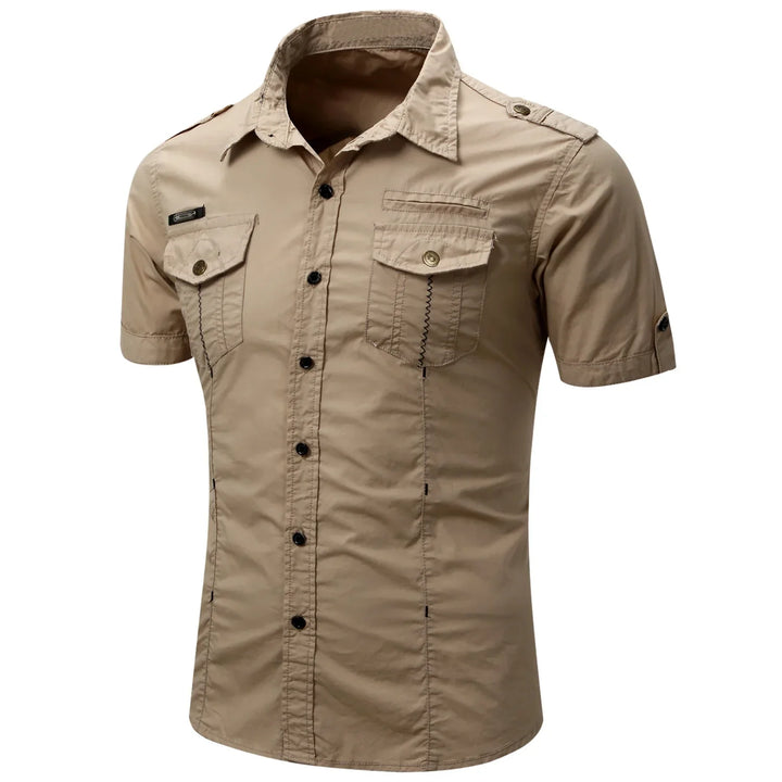 Vintém d'Ouro - Camisa de manga curta em algodão Cargo
