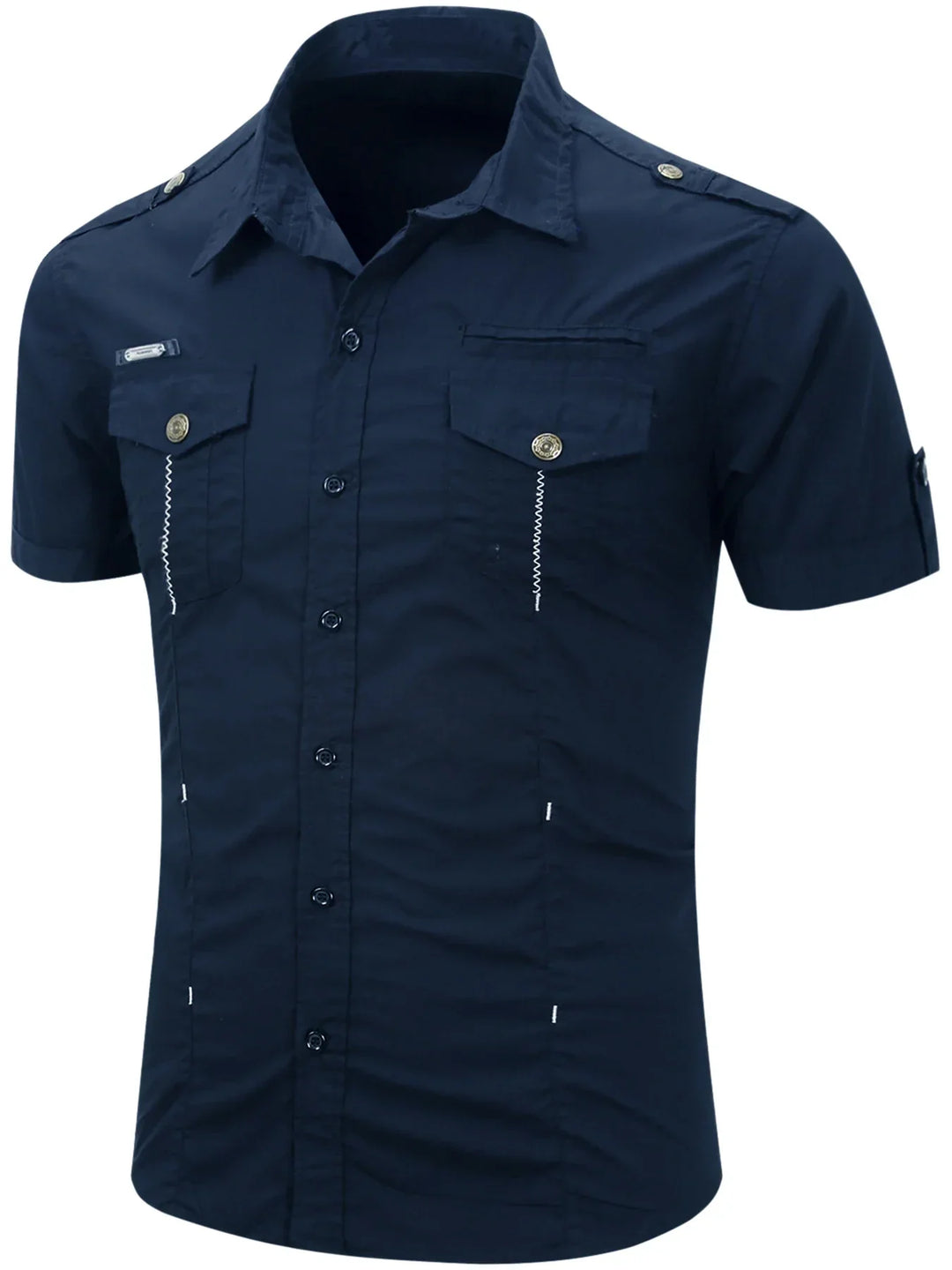 Vintém d'Ouro - Camisa de manga curta em algodão Cargo