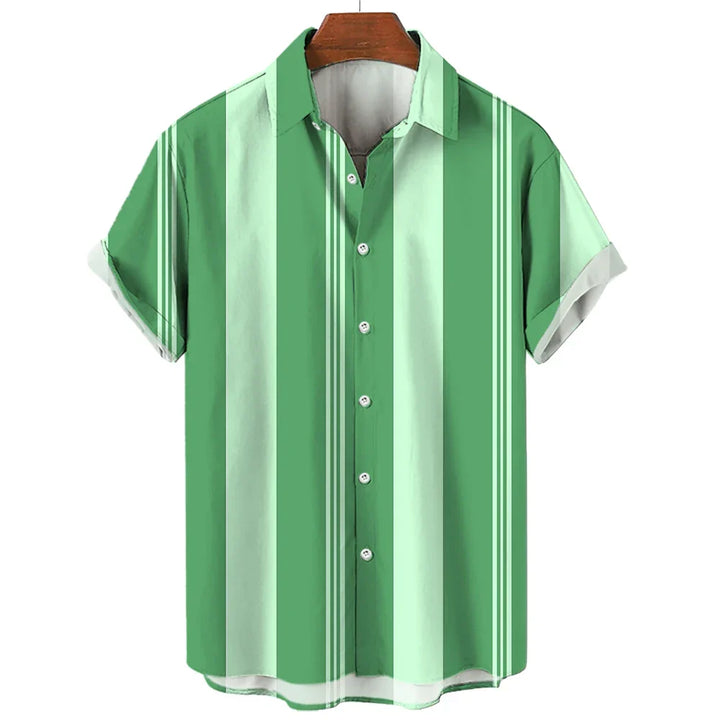 Vintém d'Ouro - Camisa de verão listrada de manga curta
