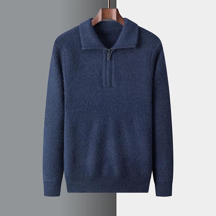 Vintém d'Ouro - Camisola elegante de caxemira com fecho