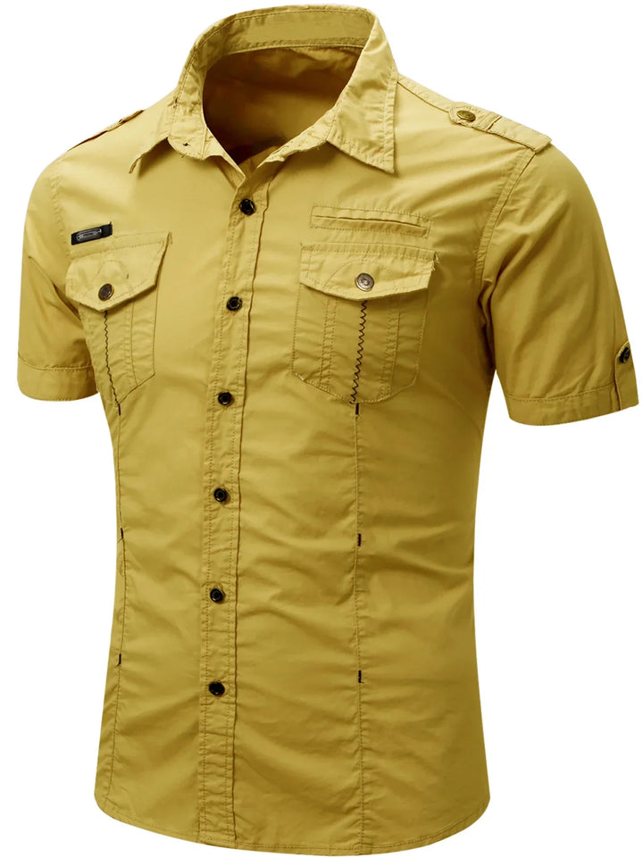 Vintém d'Ouro - Camisa de manga curta em algodão Cargo