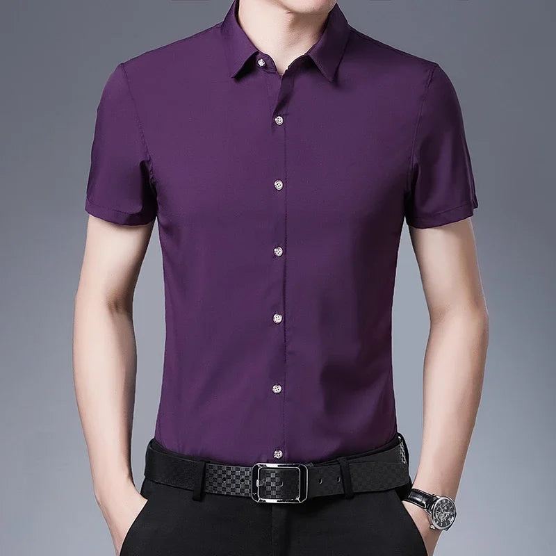 Vintém d'Ouro - Camisa casual de manga curta para negócios