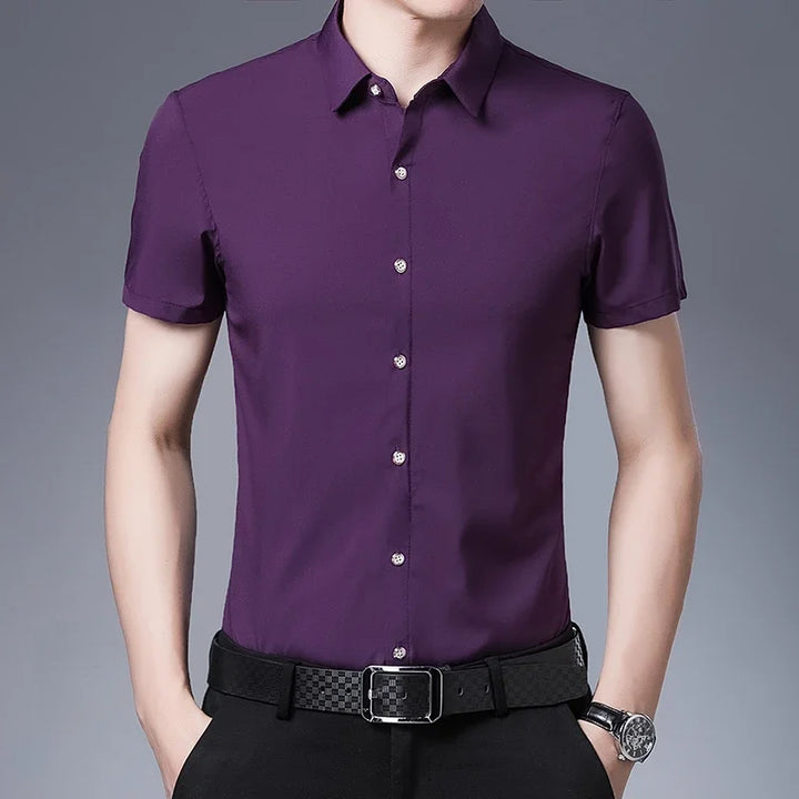 Vintém d'Ouro - Camisa casual de manga curta para negócios
