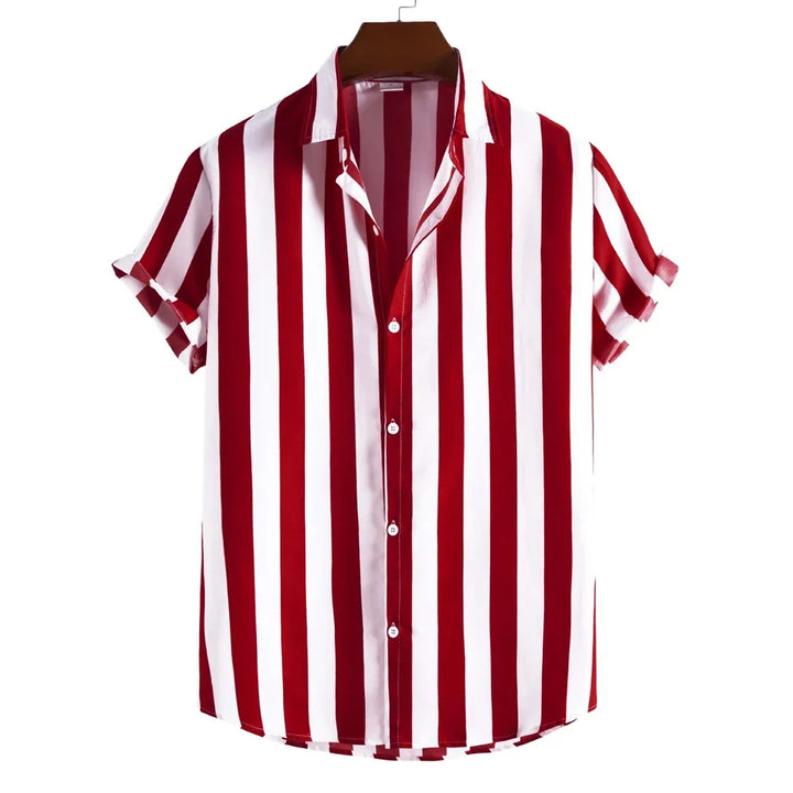 Vintém d'Ouro - Camisa de verão listrada de manga curta