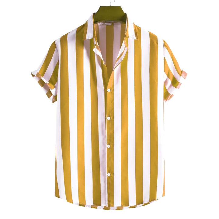 Vintém d'Ouro - Camisa de verão listrada de manga curta