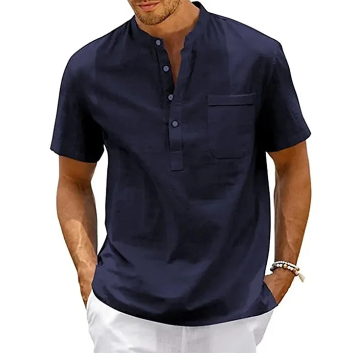 Vintém d'Ouro - Camisa elegante em linho de algodão