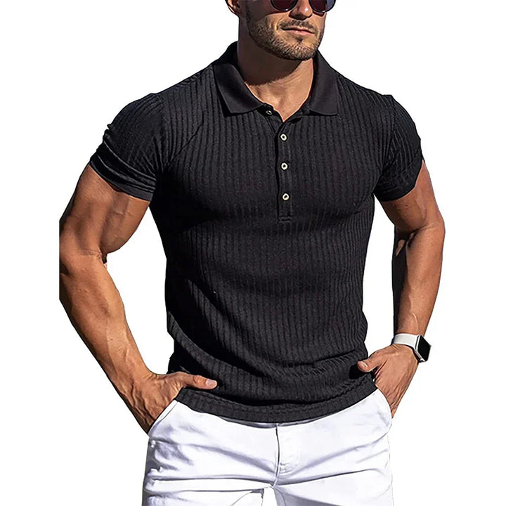 Vintém d'Ouro - Camisa polo com riscas elegantes