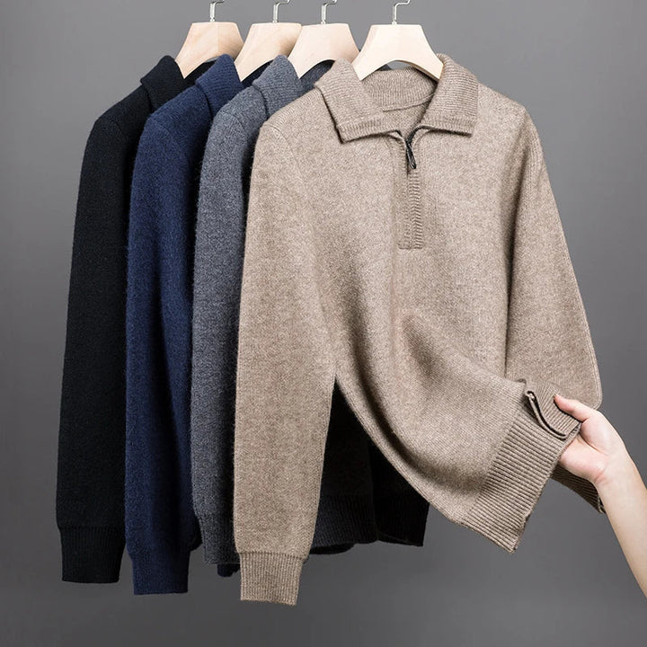 Vintém d'Ouro - Camisola elegante de caxemira com fecho