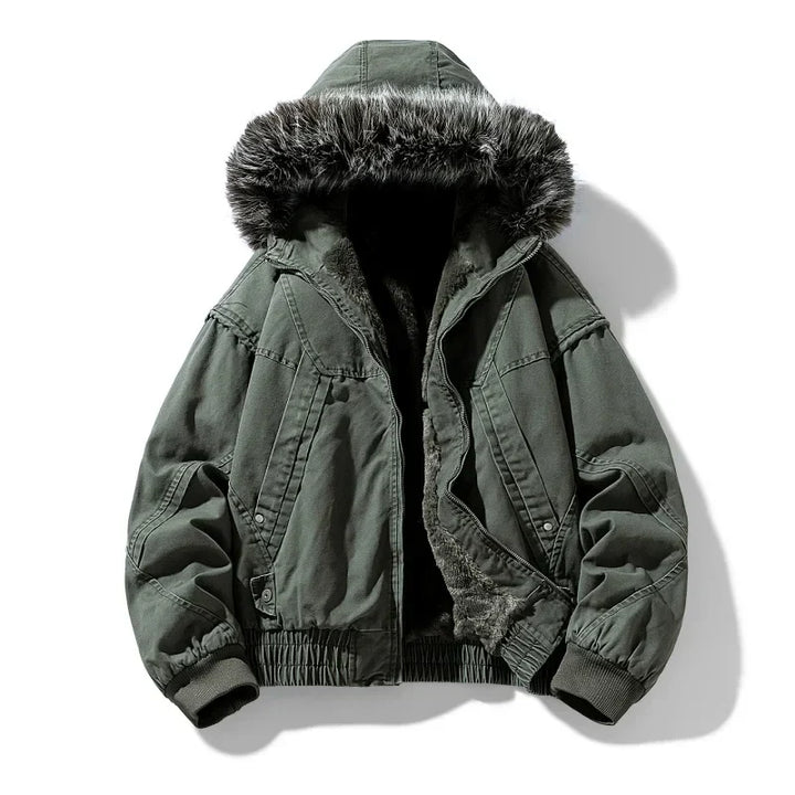 Vintém d'Ouro - Casaco cargo elegante com forro polar