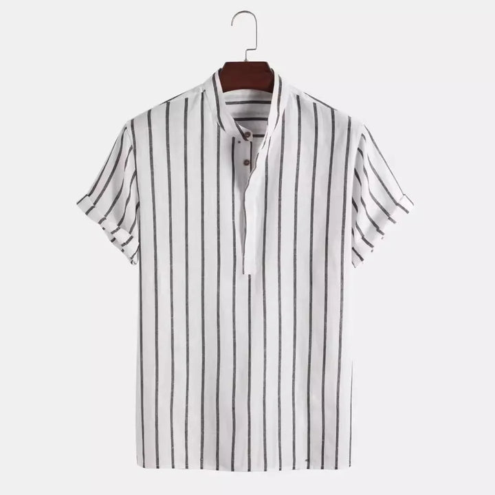 Vintém d'Ouro - Camisa elegante de manga curta listrada