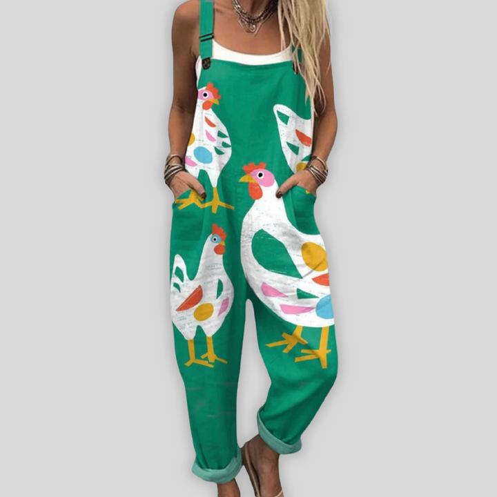 Vintém d'Ouro - Macacão elegante com caimento solto para um estilo casual
