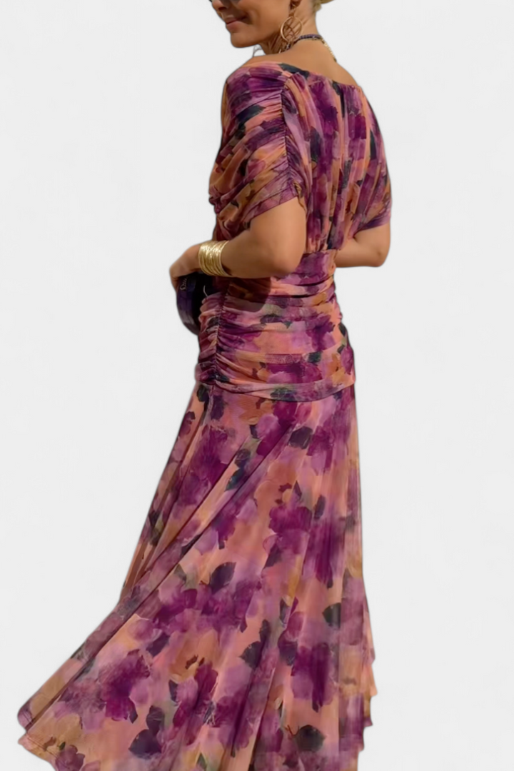 Vintém d'Ouro - Vestido elegante com decote em V