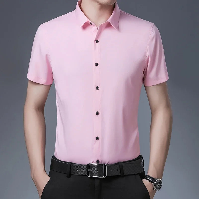 Vintém d'Ouro - Camisa casual de manga curta para negócios