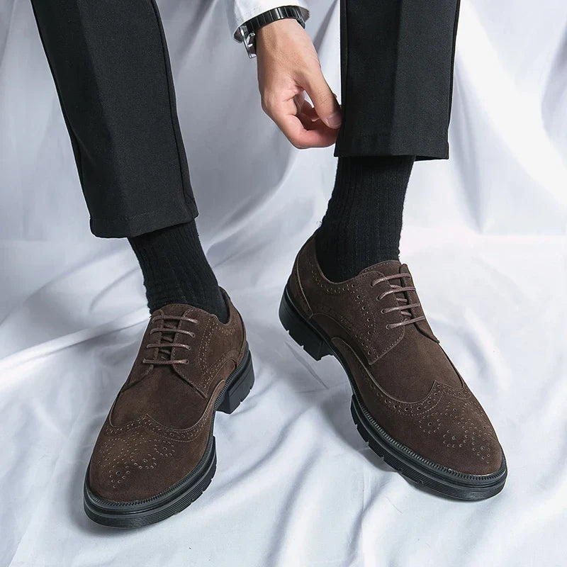Vintém d'Ouro - Sapatos de camurça para negócios