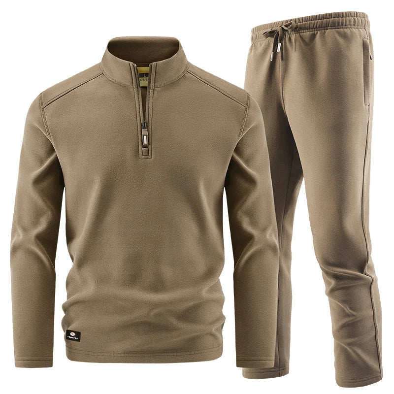 Vintém d'Ouro - Conjunto elegante de camisola com fecho para homem