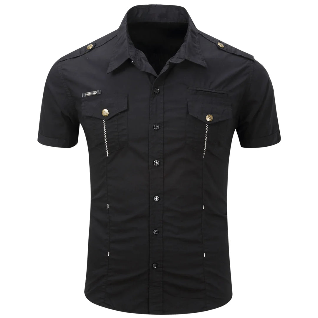 Vintém d'Ouro - Camisa de manga curta em algodão Cargo