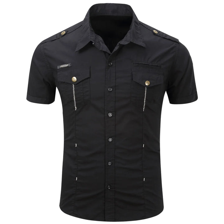 Vintém d'Ouro - Camisa de manga curta em algodão Cargo