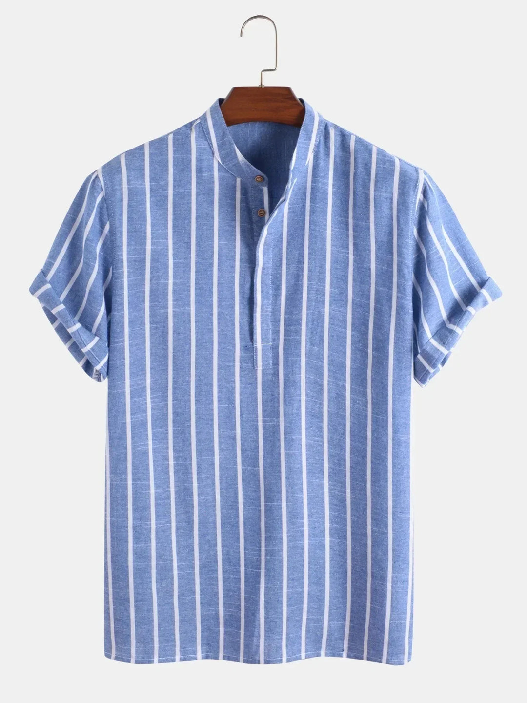 Vintém d'Ouro - Camisa elegante de manga curta listrada