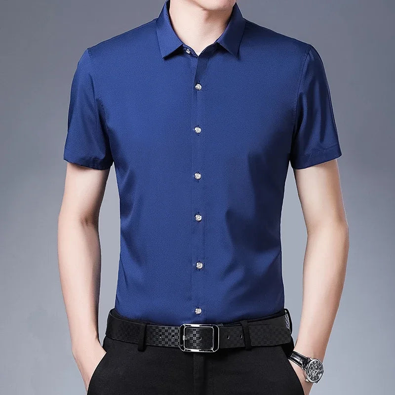 Vintém d'Ouro - Camisa casual de manga curta para negócios