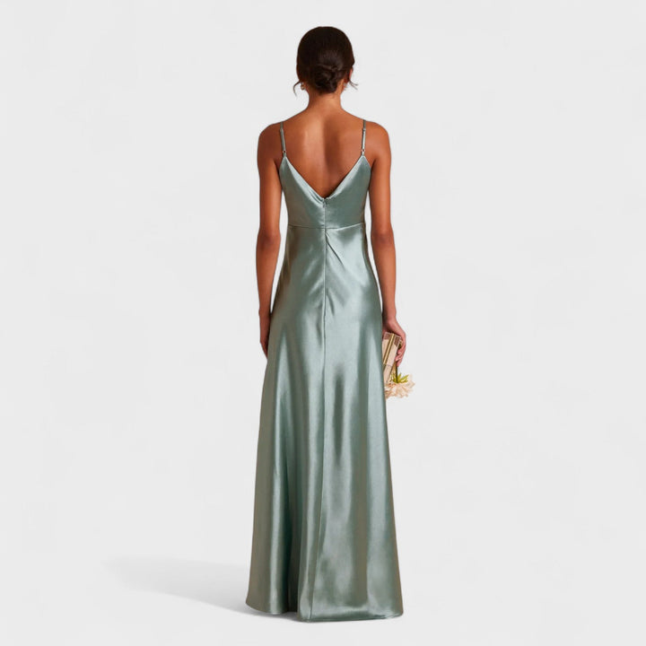 Vintém d'Ouro - Vestido longo de cetim