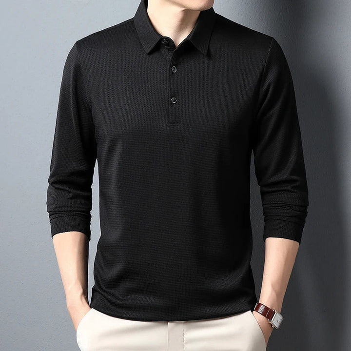 Vintém d'Ouro - Camisa pólo elegante de manga comprida