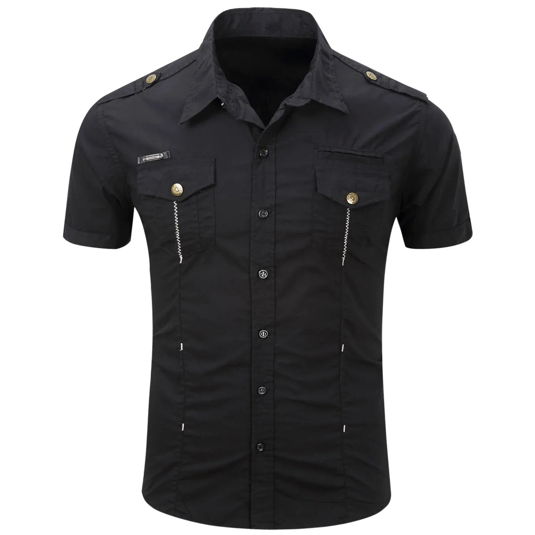 Vintém d'Ouro - Camisa de manga curta em algodão Cargo