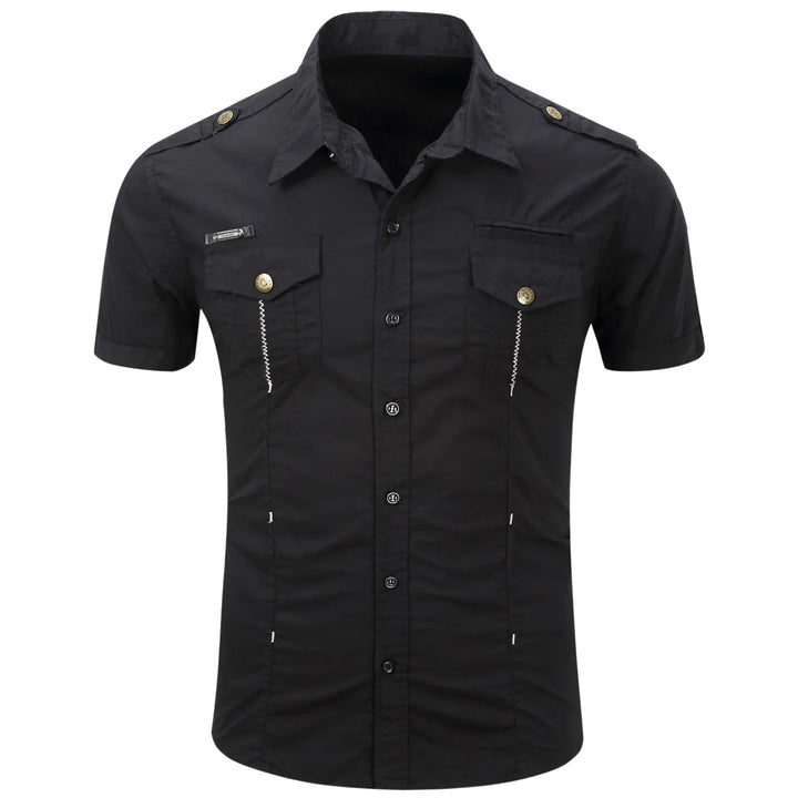 Vintém d'Ouro - Camisa de manga curta em algodão Cargo
