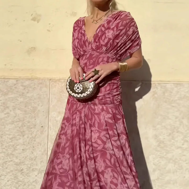 Vintém d'Ouro - Vestido elegante com decote em V