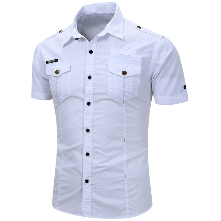 Vintém d'Ouro - Camisa de manga curta em algodão Cargo