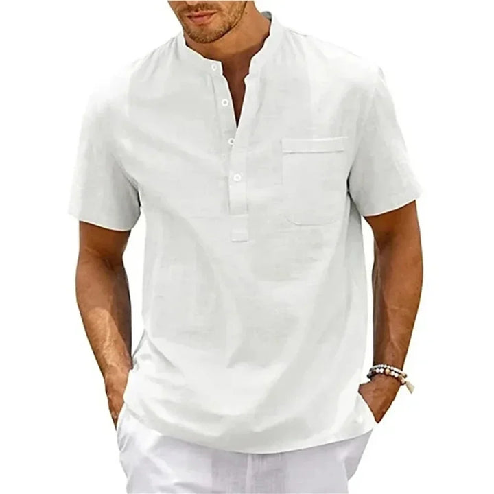Vintém d'Ouro - Camisa elegante em linho de algodão